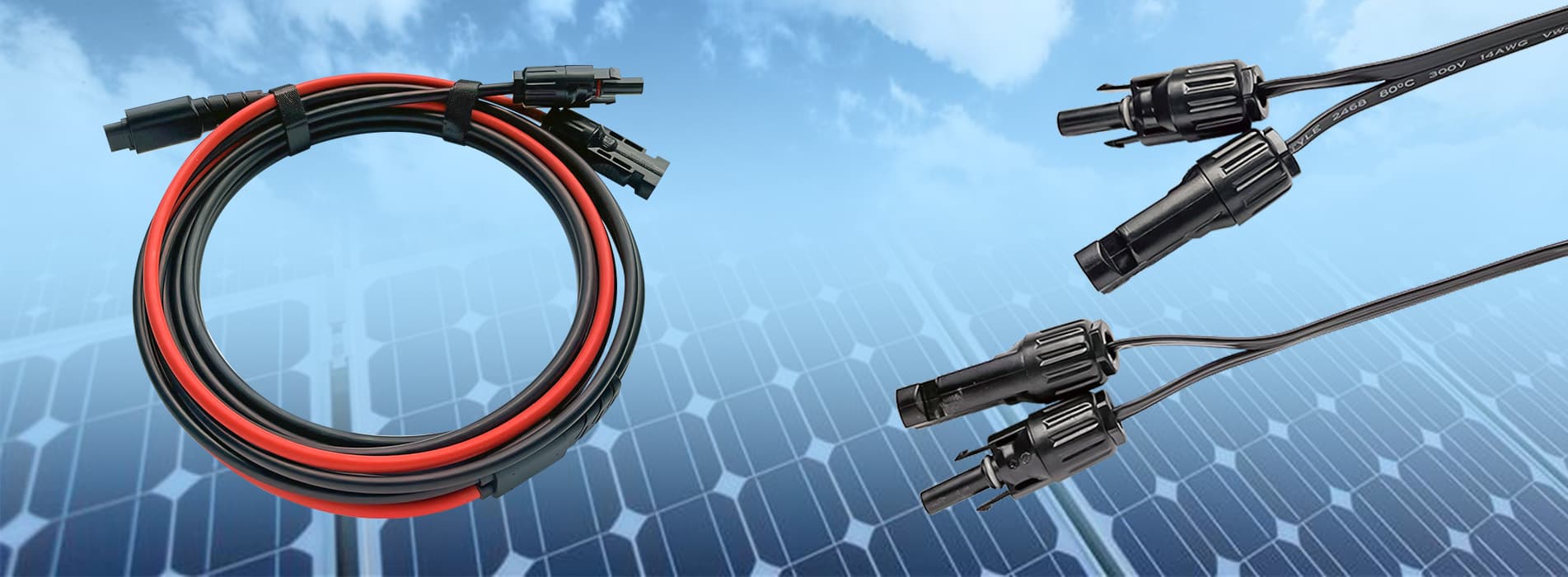 Anschlüsse und Kabel für Solarmodule
